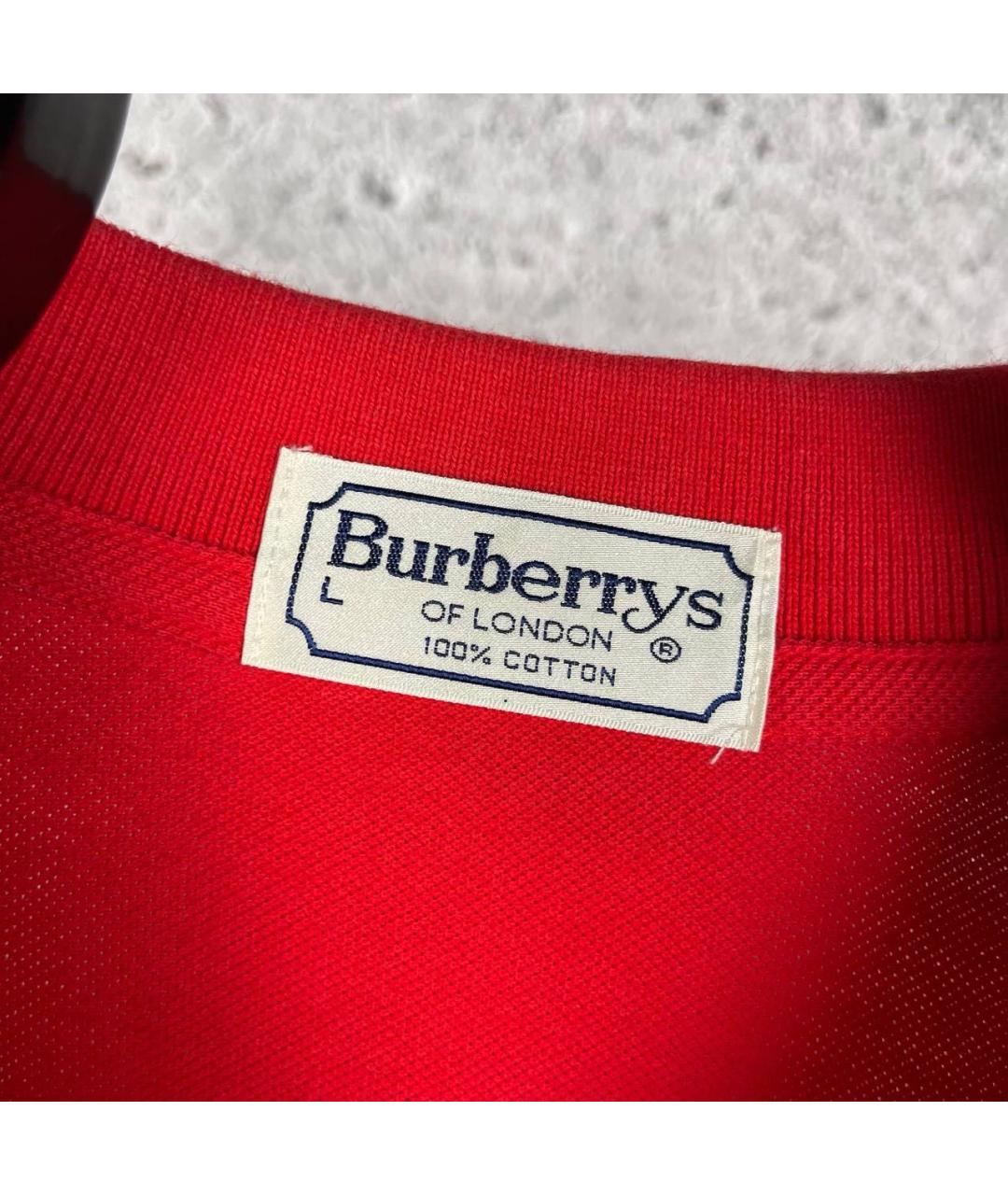 BURBERRY Красное поло с длинным рукавом, фото 4