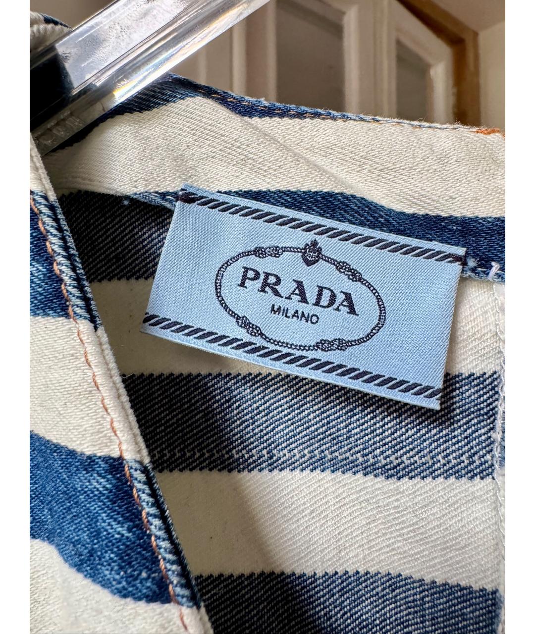 PRADA Синее деним повседневное платье, фото 5
