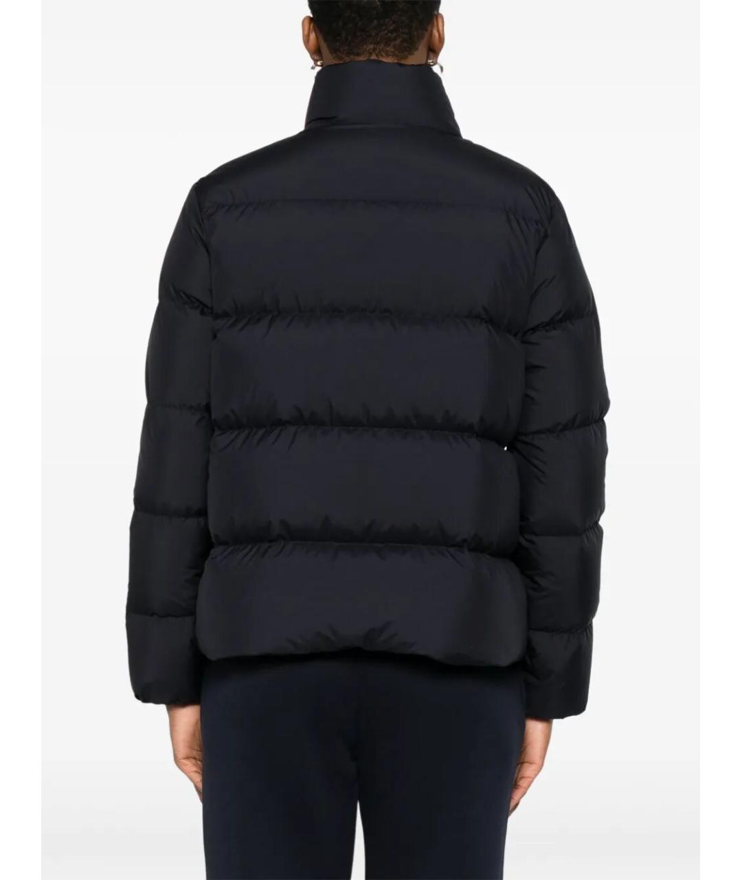 MONCLER Темно-синий полиэстеровый пуховик, фото 3