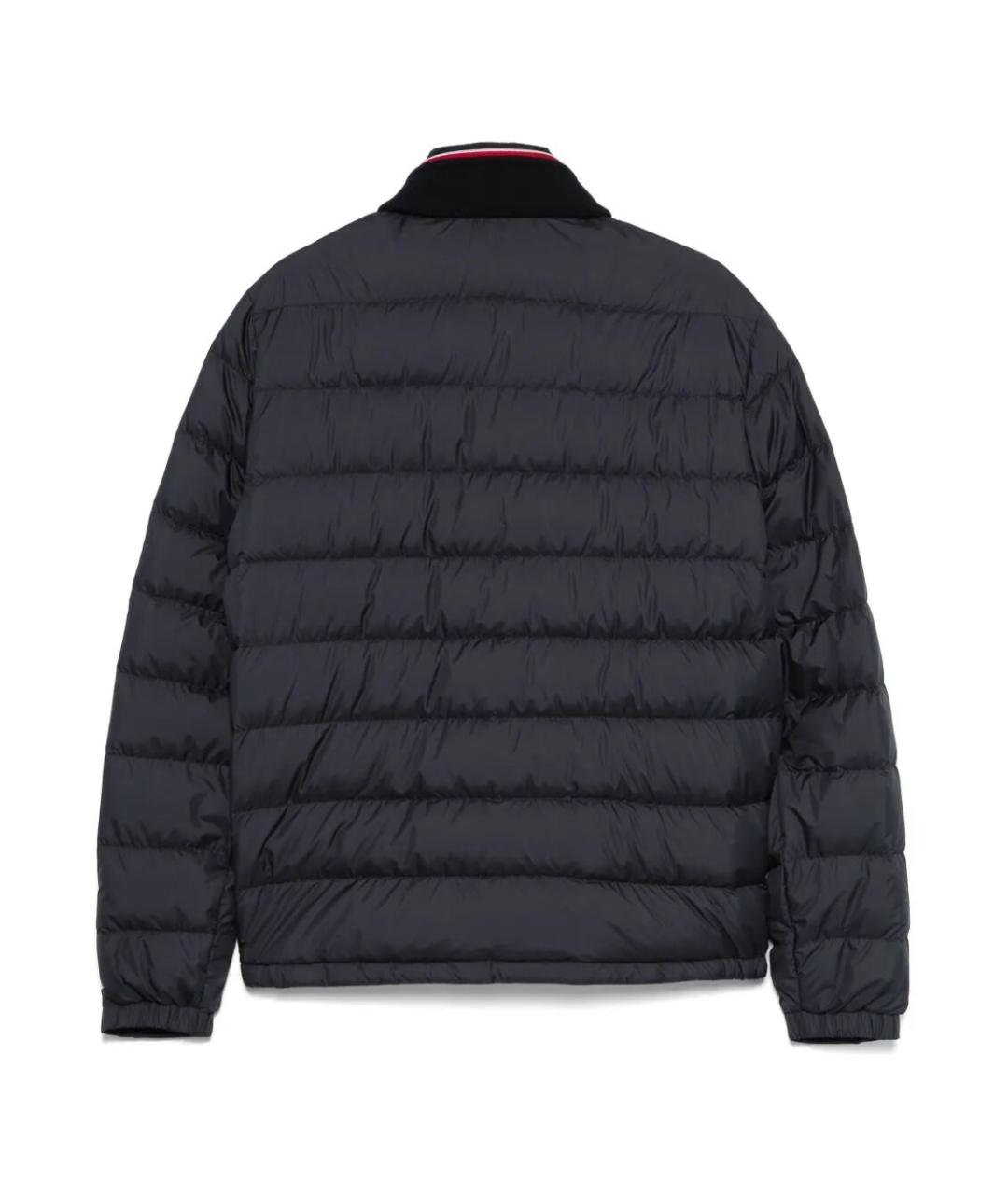 MONCLER Темно-синий полиэстеровый пуховик, фото 2