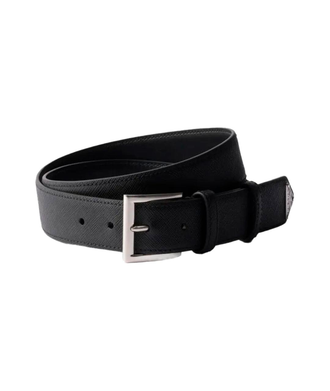 PRADA Черный кожаный ремень, фото 1