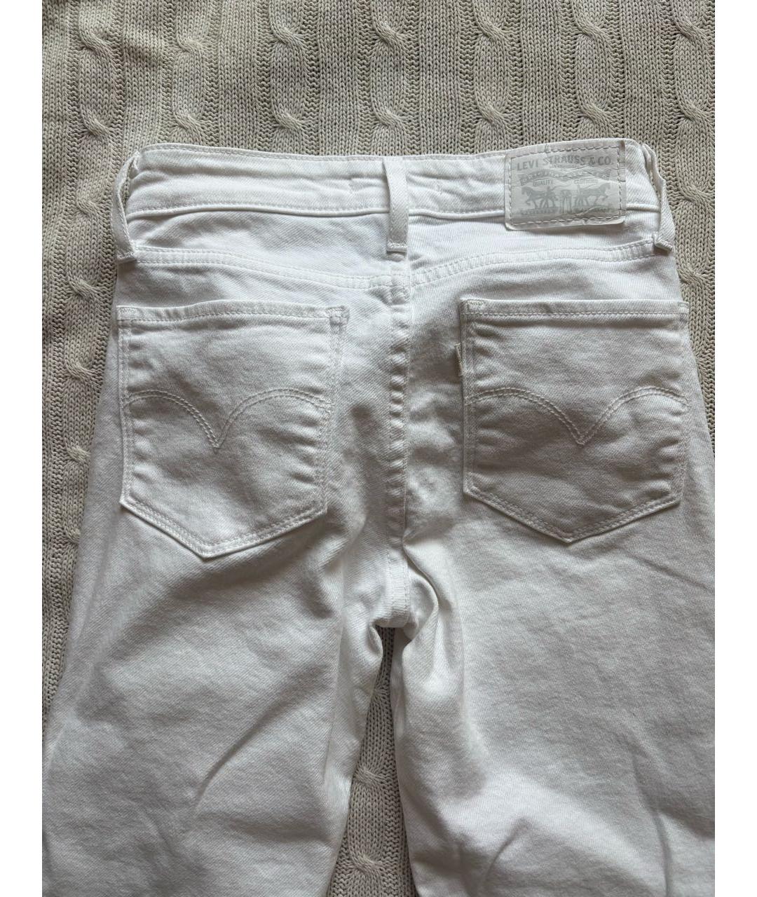 LEVI'S Белые хлопко-эластановые джинсы слим, фото 4