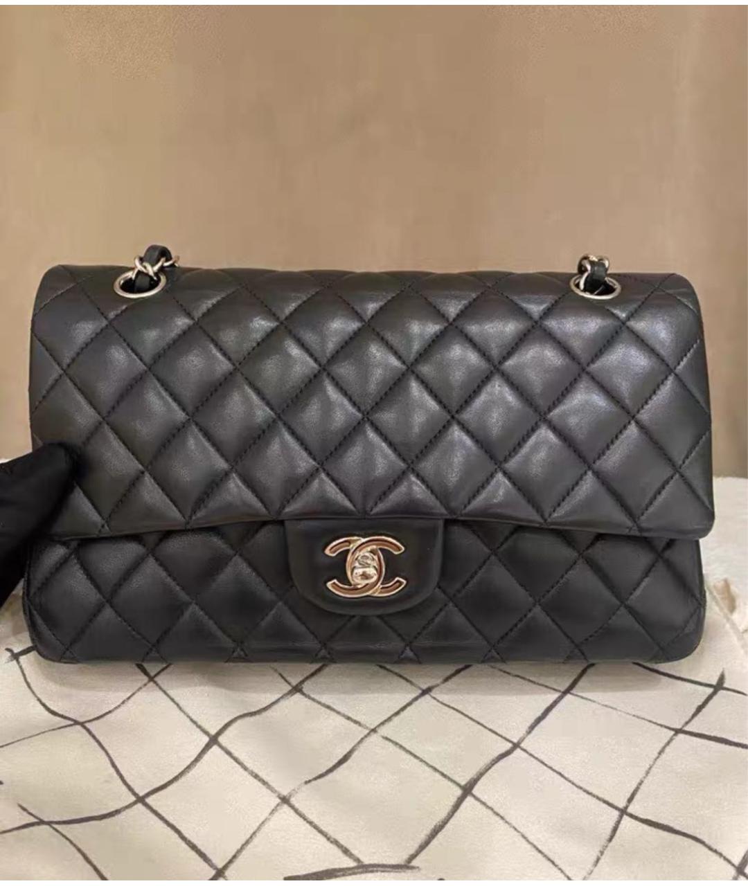 CHANEL Черная кожаная сумка через плечо, фото 2