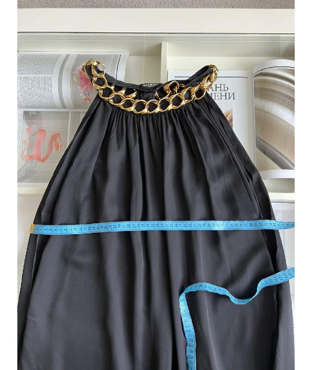 BALMAIN Черное вискозное платье, фото 3