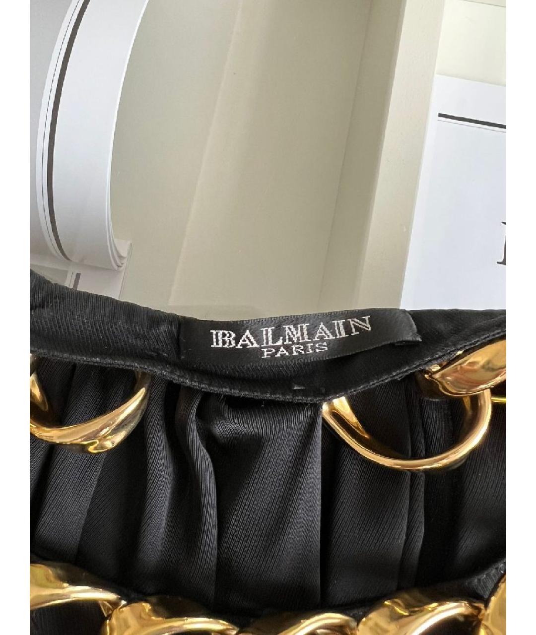 BALMAIN Черное вискозное платье, фото 4
