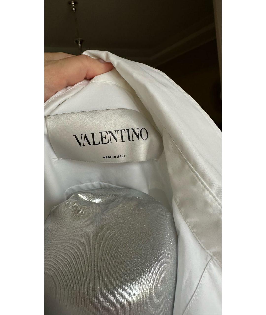 VALENTINO Белое хлопковое повседневное платье, фото 3