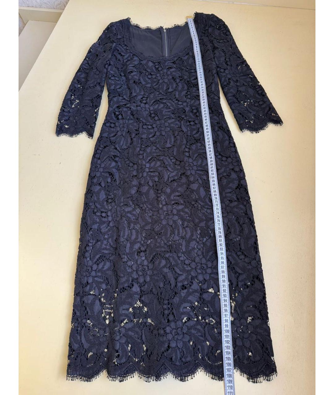 DOLCE&GABBANA Черное кружевное вечернее платье, фото 4