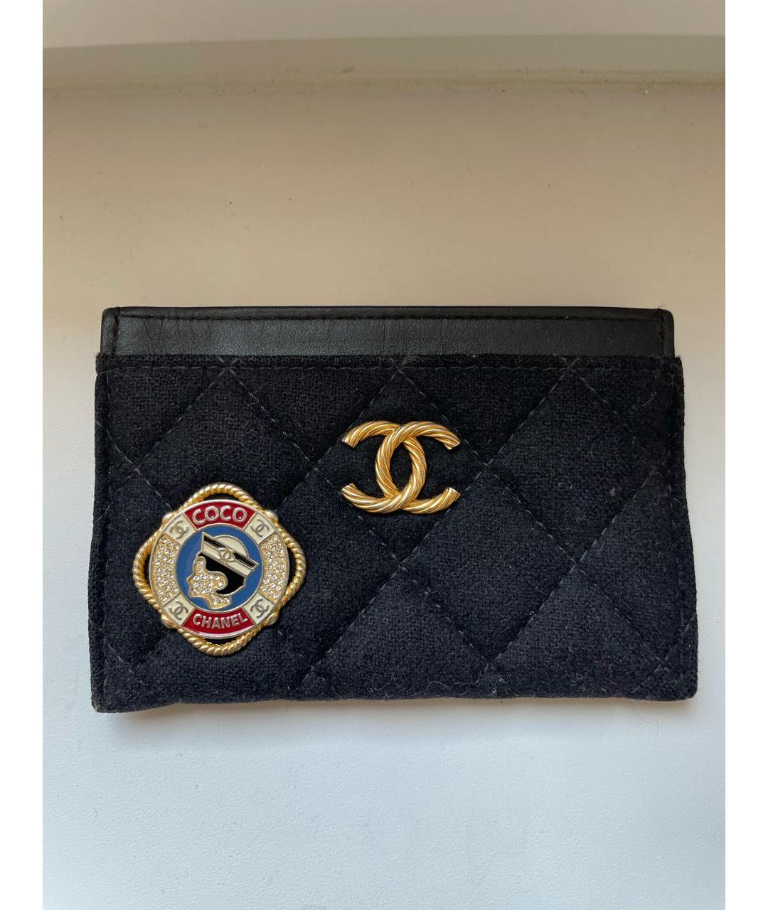 CHANEL Темно-синий кожаный кардхолдер, фото 5