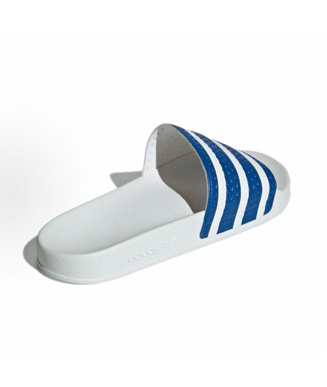 ADIDAS Белые резиновые шлепанцы, фото 5