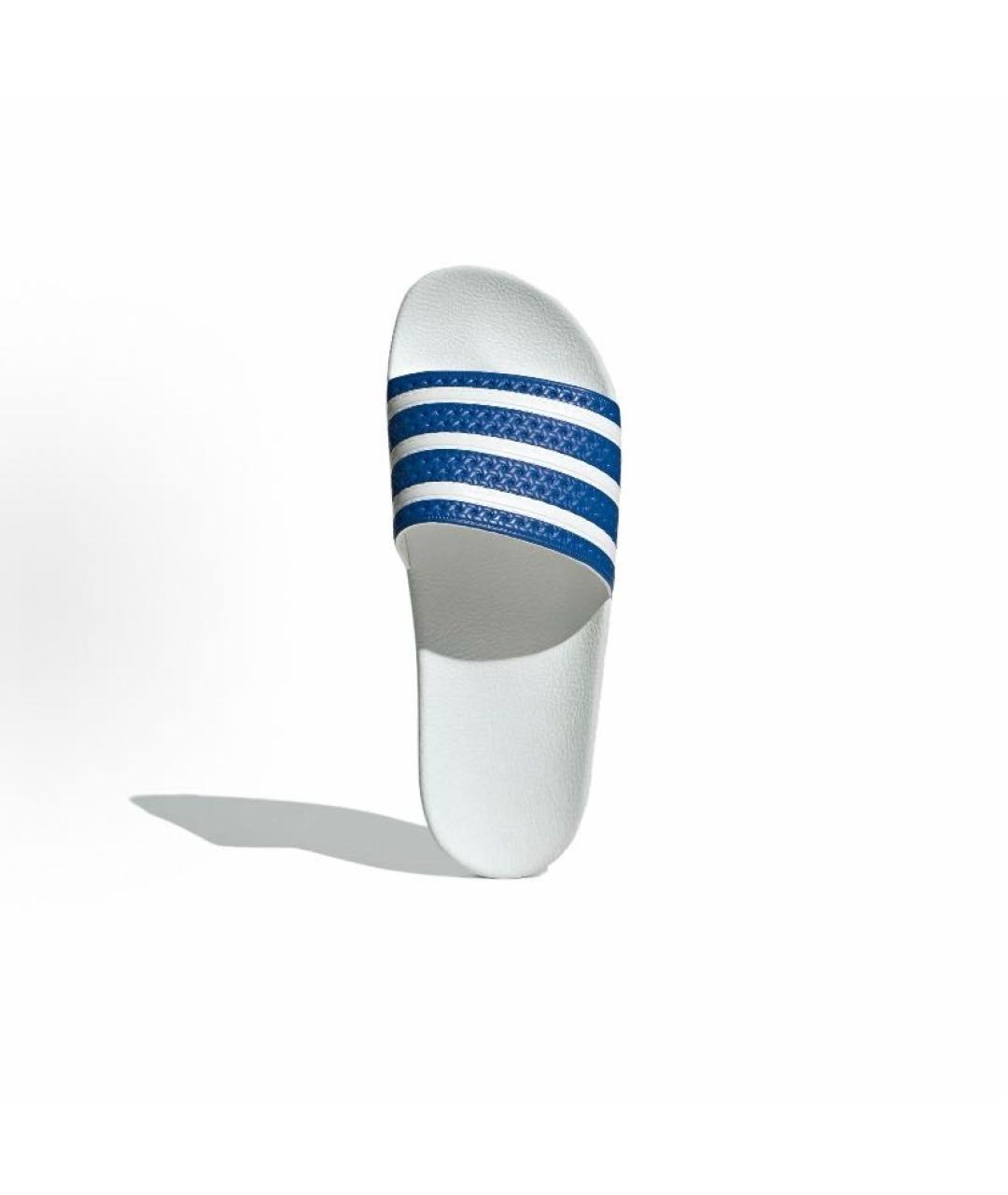 ADIDAS Белые резиновые шлепанцы, фото 6