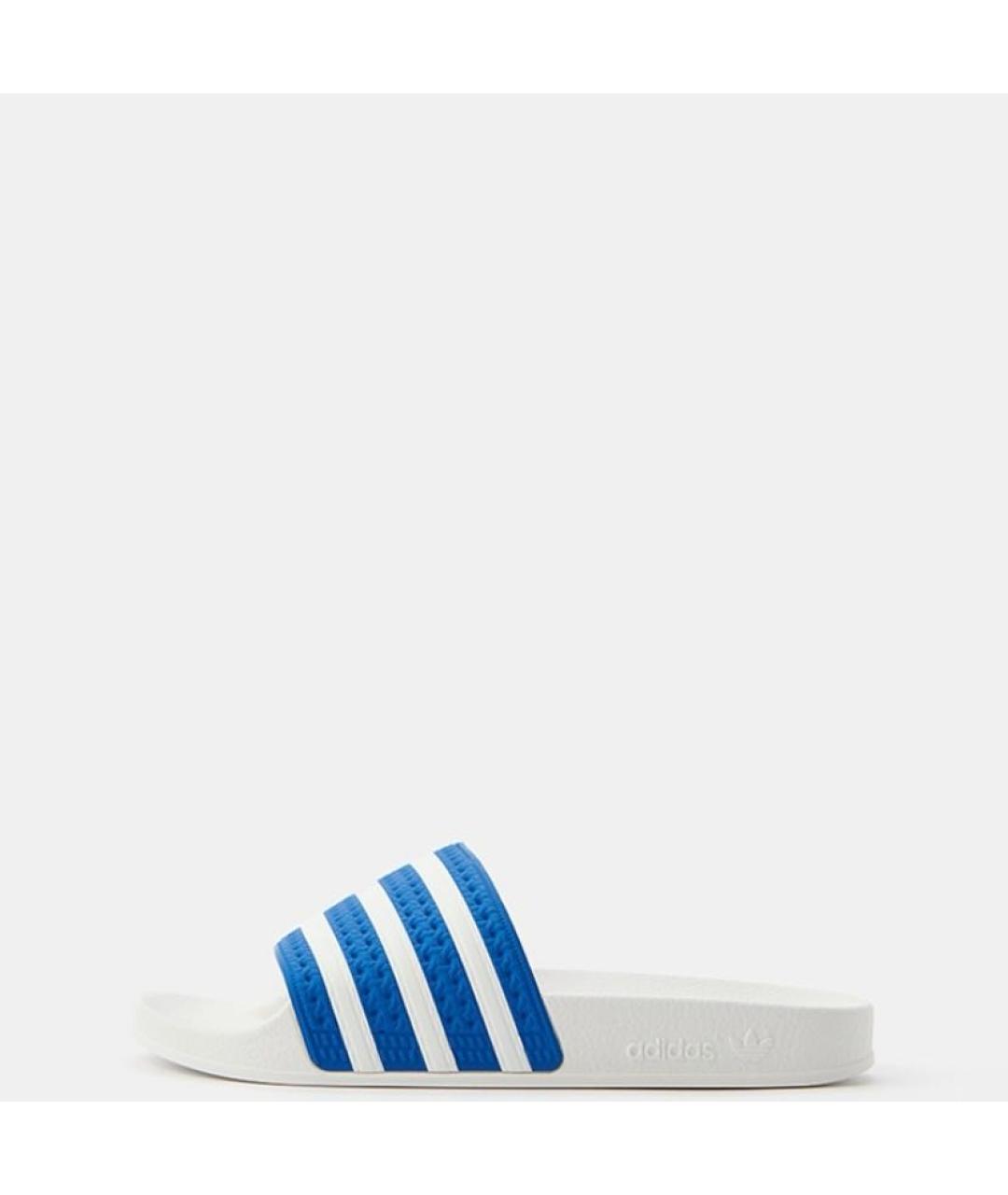 ADIDAS Белые резиновые шлепанцы, фото 2