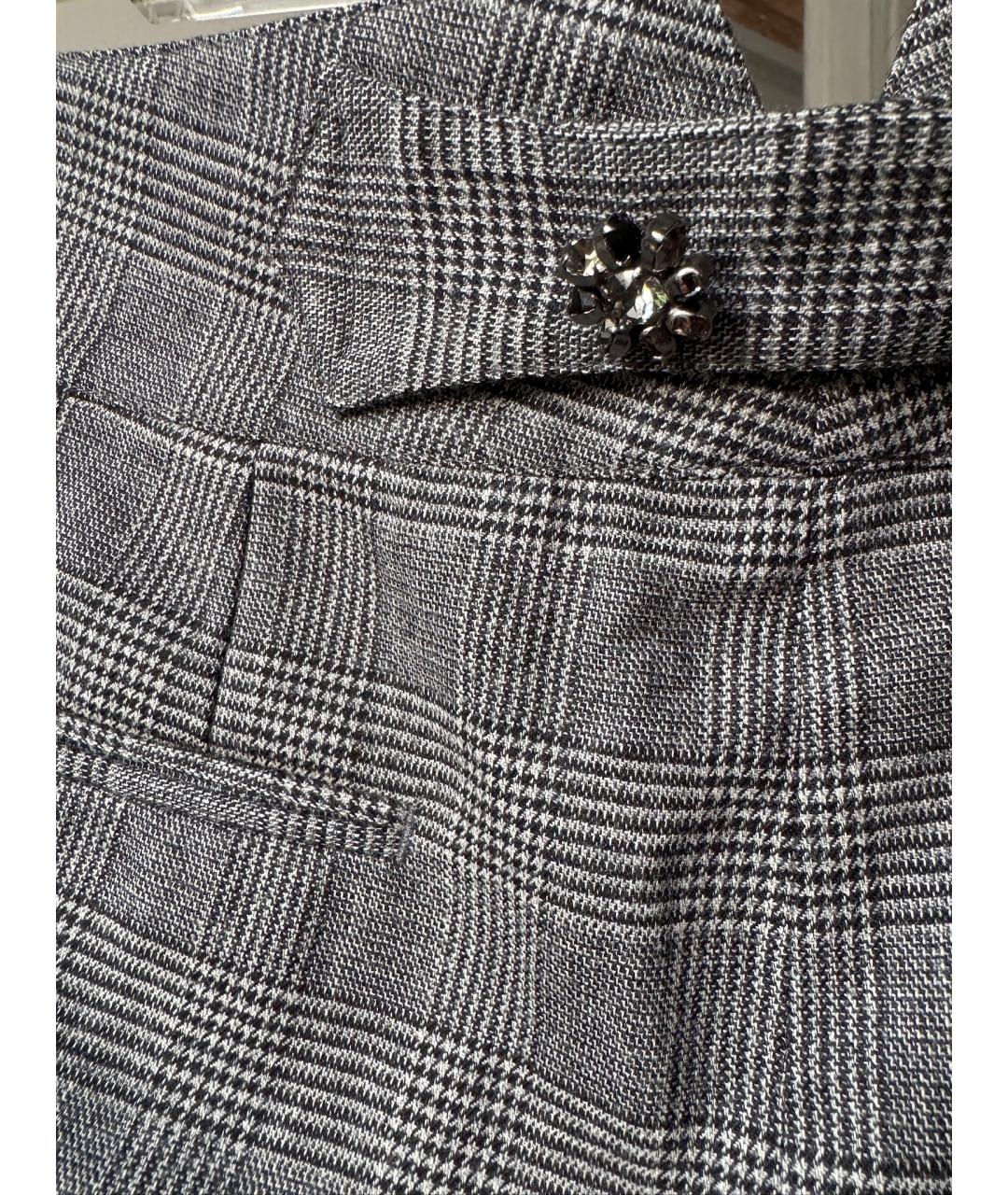 DOLCE&GABBANA Серые шерстяные бриджи, фото 6