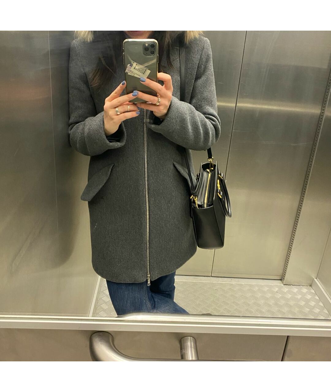 SANDRO Серое шерстяное пальто, фото 5