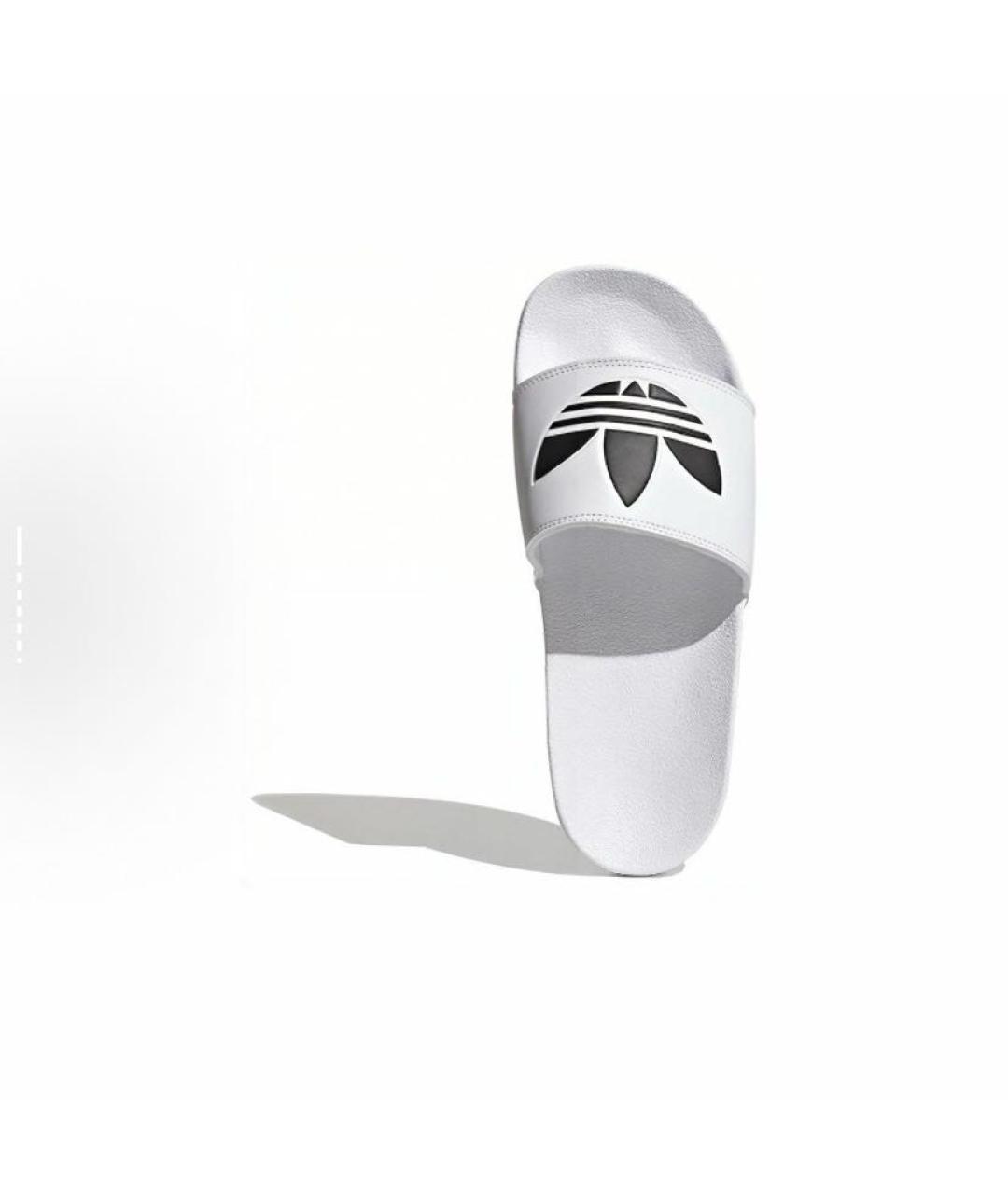 ADIDAS Белые резиновые шлепанцы, фото 5