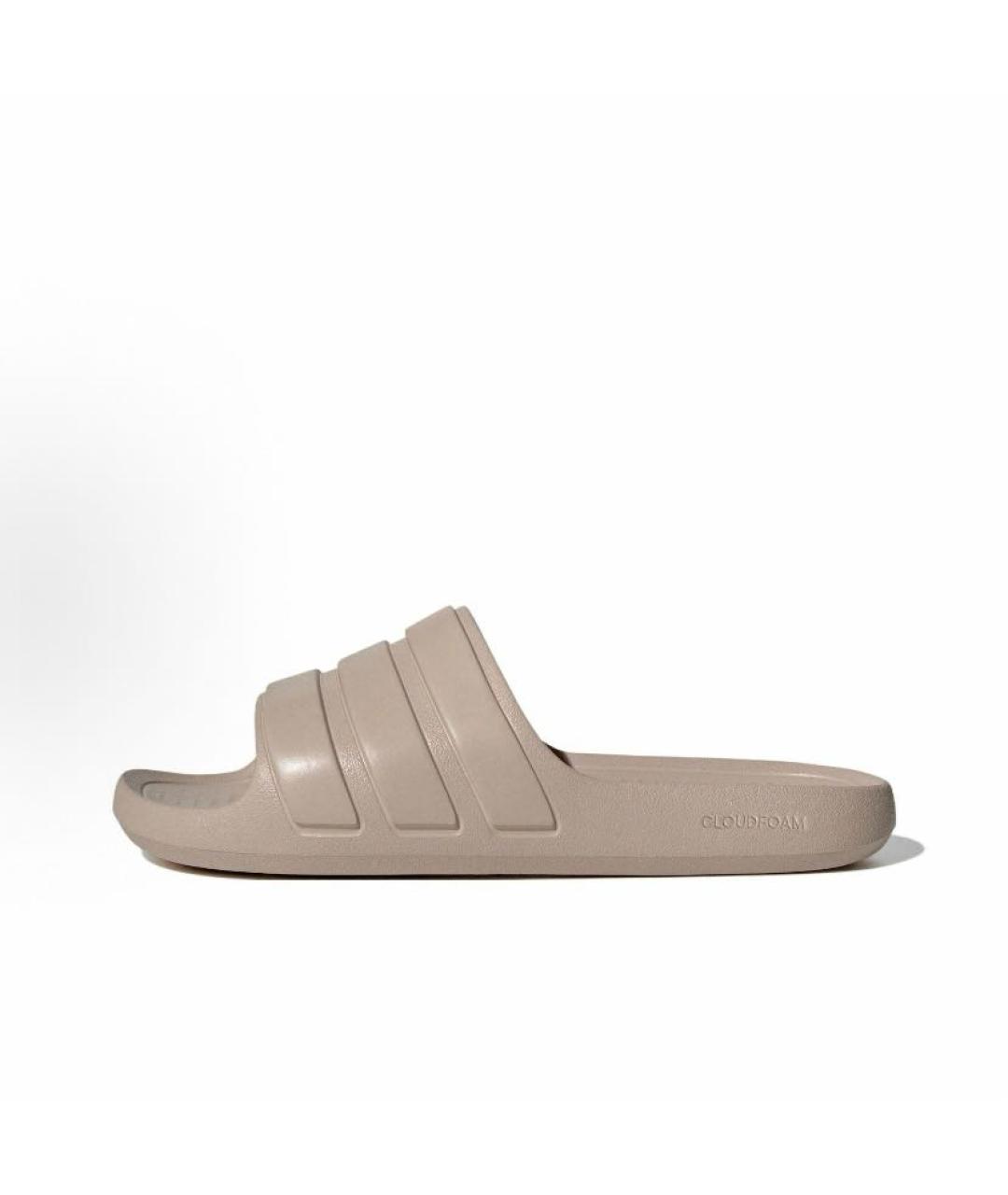 ADIDAS Бежевые резиновые шлепанцы, фото 3