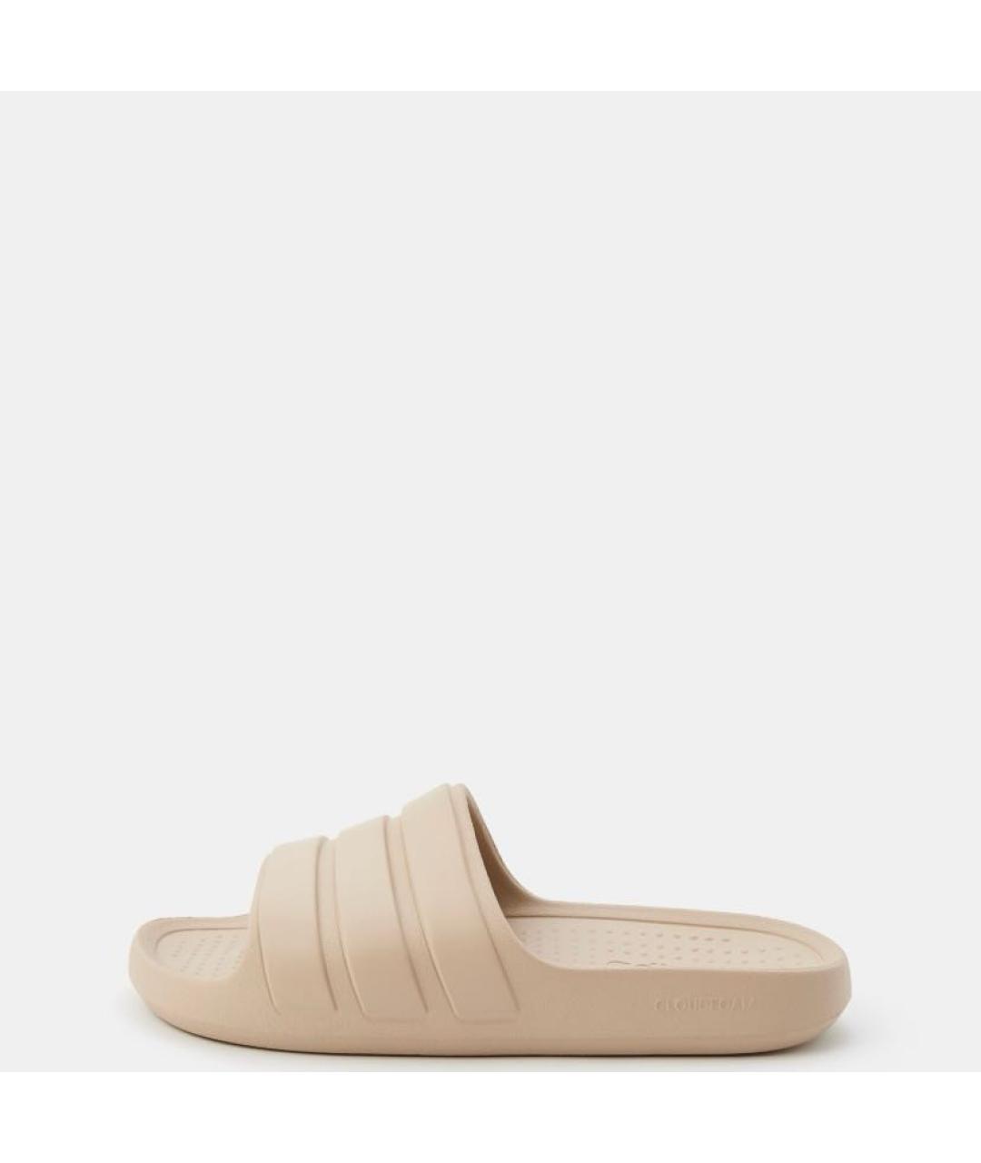 ADIDAS Бежевые резиновые шлепанцы, фото 2