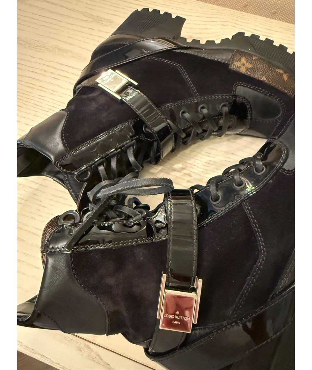 LOUIS VUITTON Черные кожаные ботинки, фото 7
