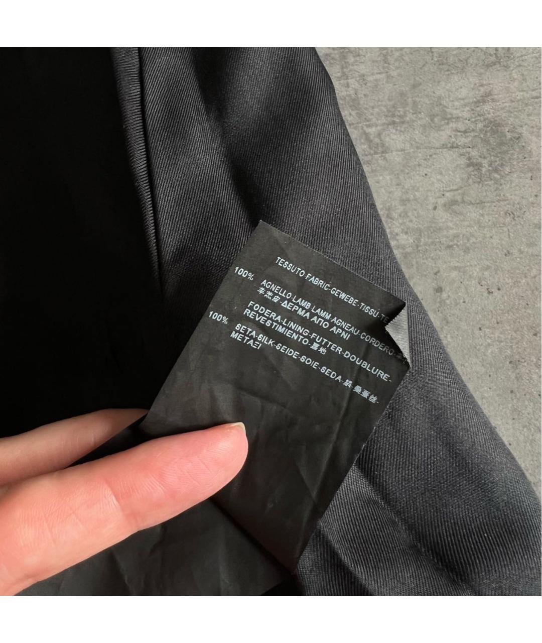 SAINT LAURENT Черная кожаная юбка мини, фото 7