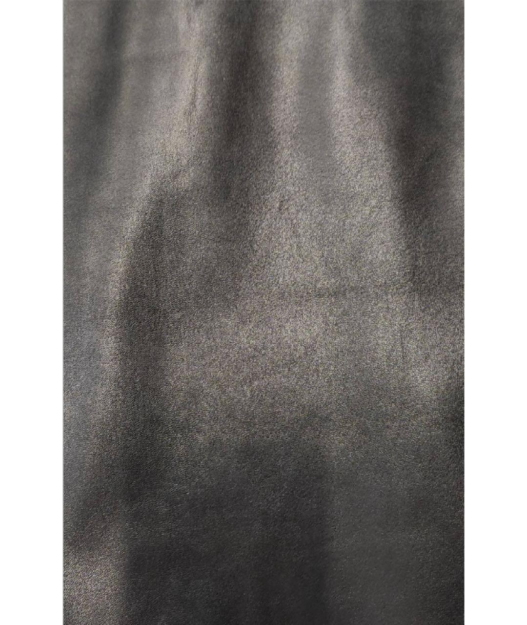 SAINT LAURENT Черная кожаная юбка мини, фото 6