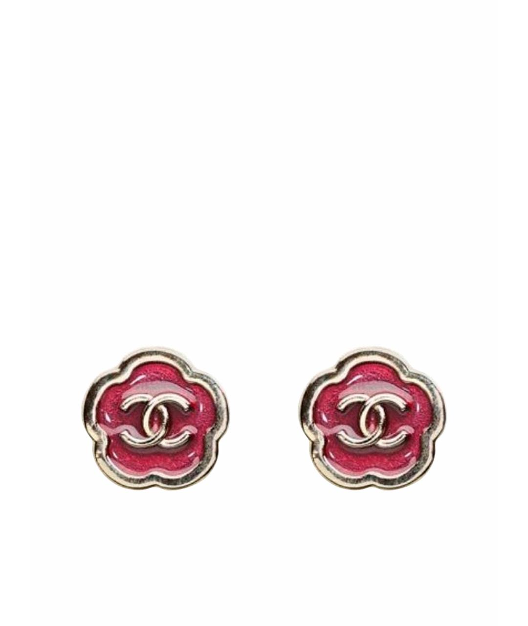 CHANEL Бордовые серьги, фото 1