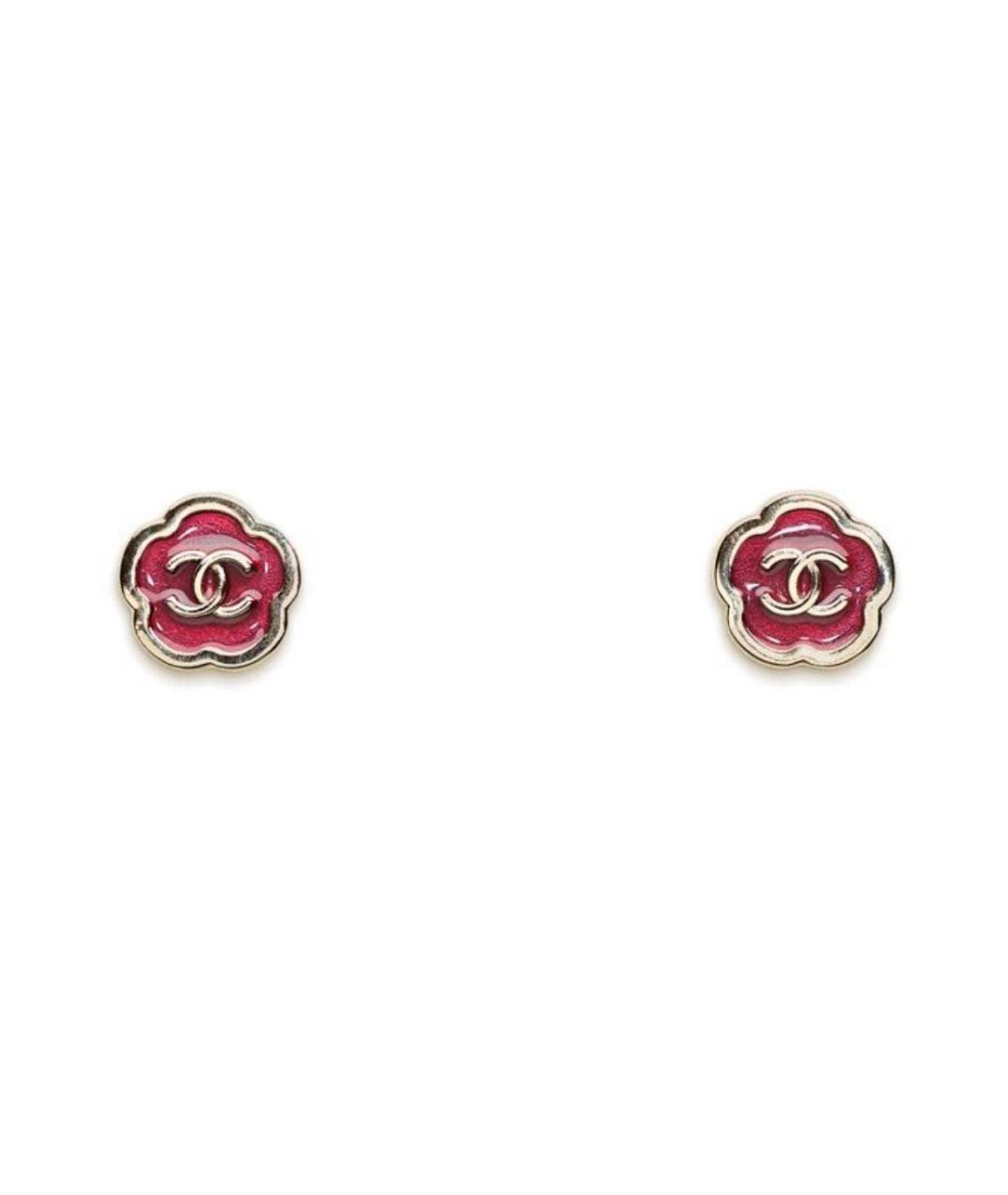 CHANEL Бордовые серьги, фото 2