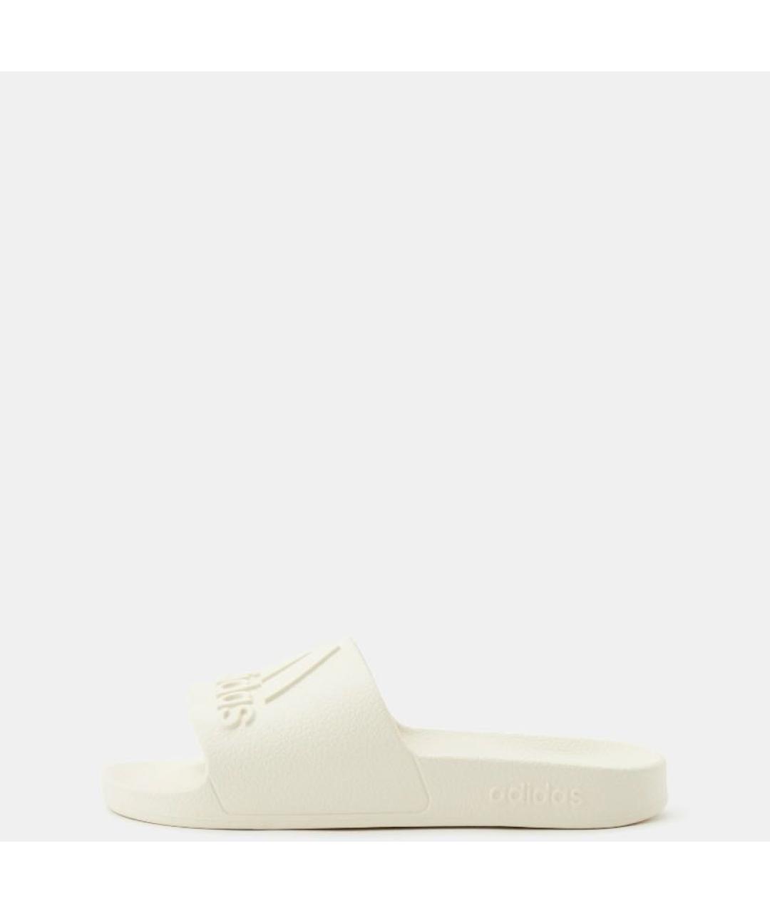 ADIDAS Бежевые резиновые шлепанцы, фото 2