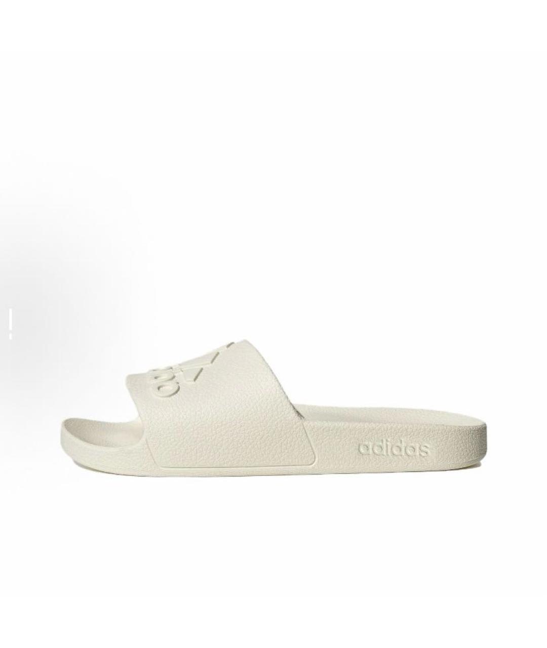 ADIDAS Бежевые резиновые шлепанцы, фото 3