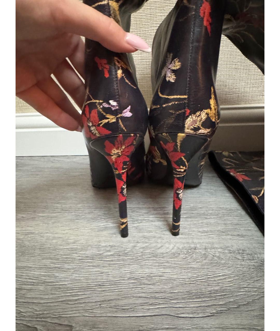 BALENCIAGA Черные кожаные ботфорты, фото 2