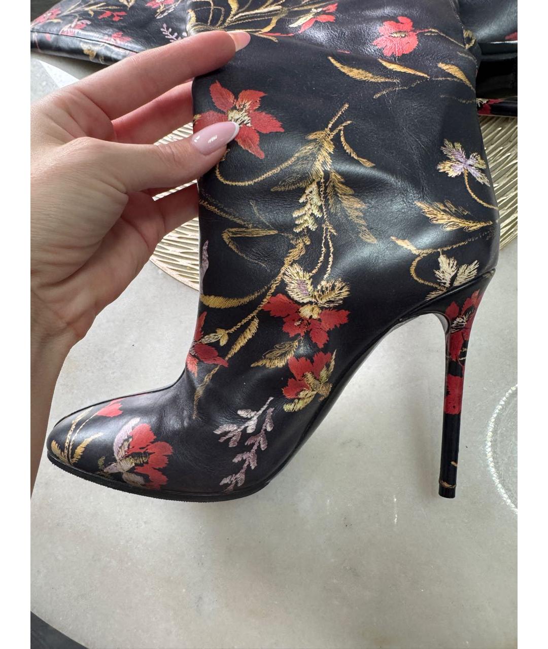 BALENCIAGA Черные кожаные ботфорты, фото 4