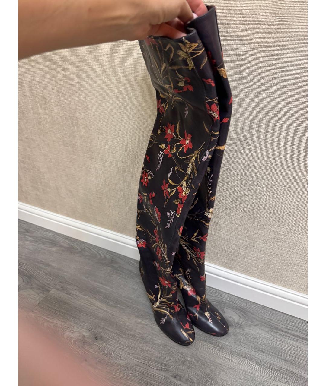 BALENCIAGA Черные кожаные ботфорты, фото 3
