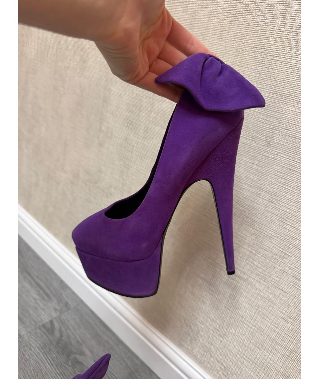 GIUSEPPE ZANOTTI DESIGN Черные замшевые туфли, фото 4