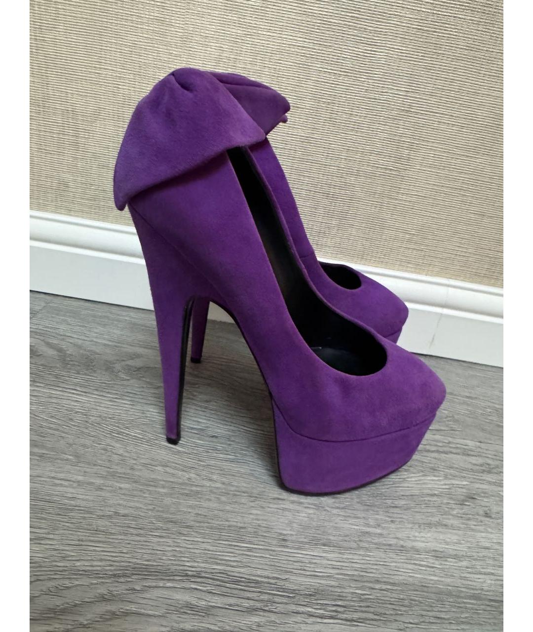 GIUSEPPE ZANOTTI DESIGN Черные замшевые туфли, фото 5