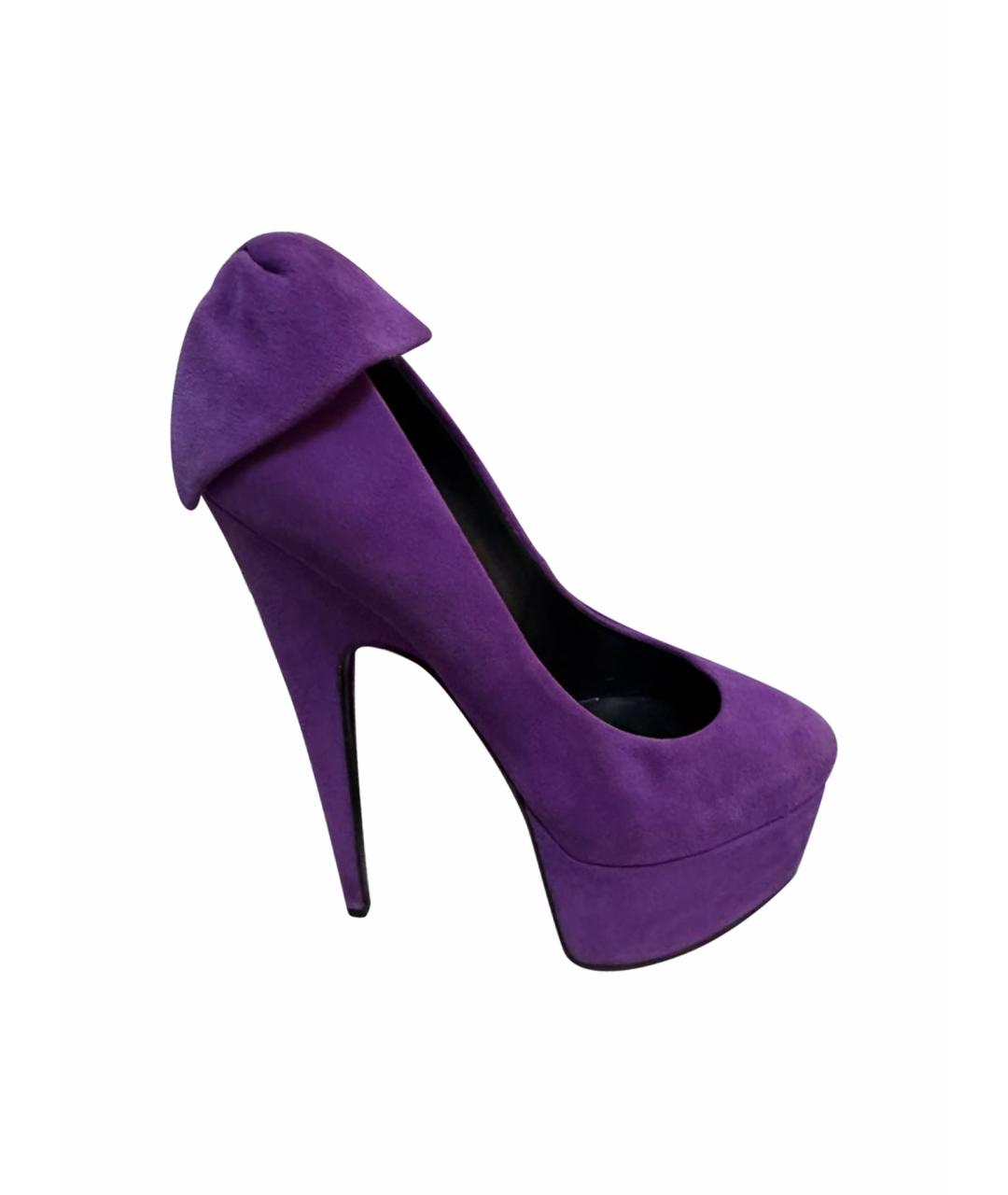 GIUSEPPE ZANOTTI DESIGN Черные замшевые туфли, фото 1