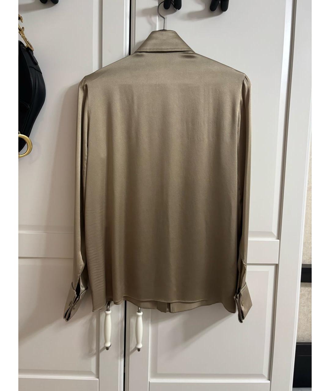 GIVENCHY Золотая шелковая рубашка, фото 2