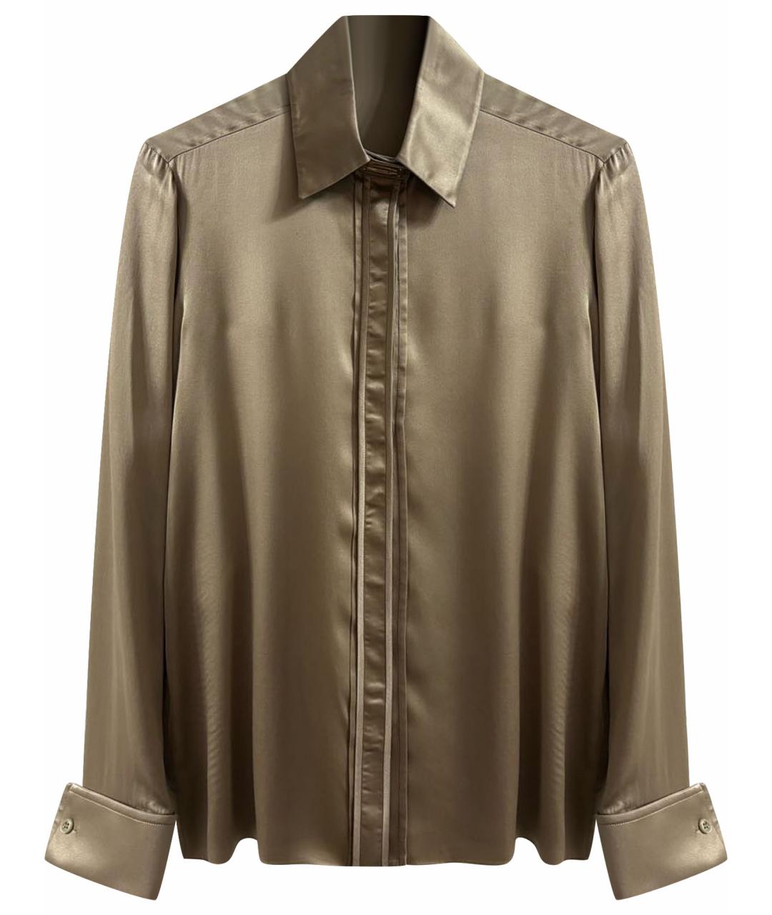 GIVENCHY Золотая шелковая рубашка, фото 1