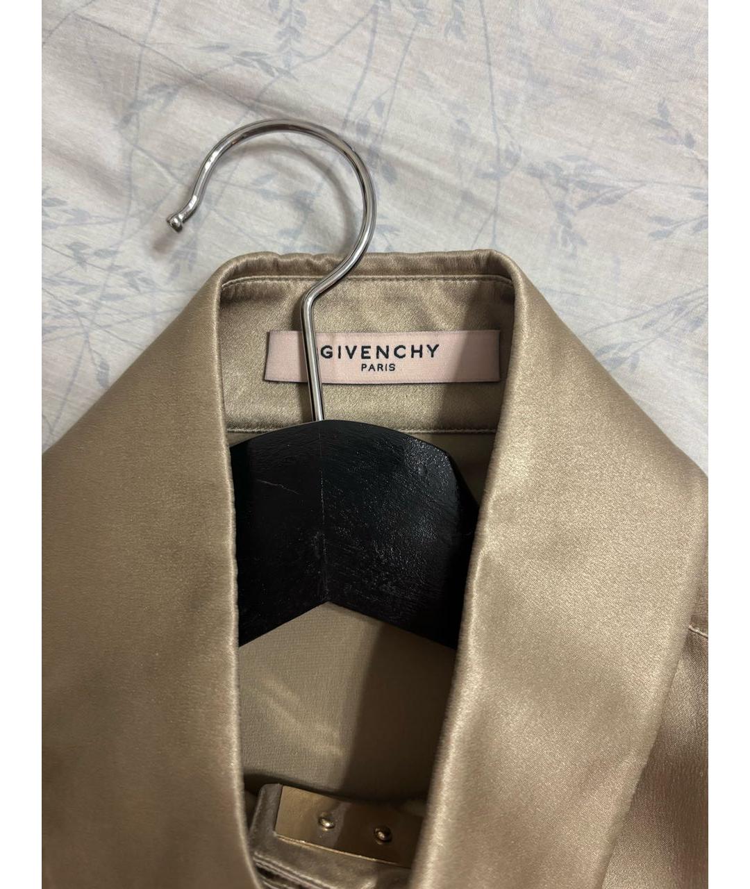 GIVENCHY Золотая шелковая рубашка, фото 3