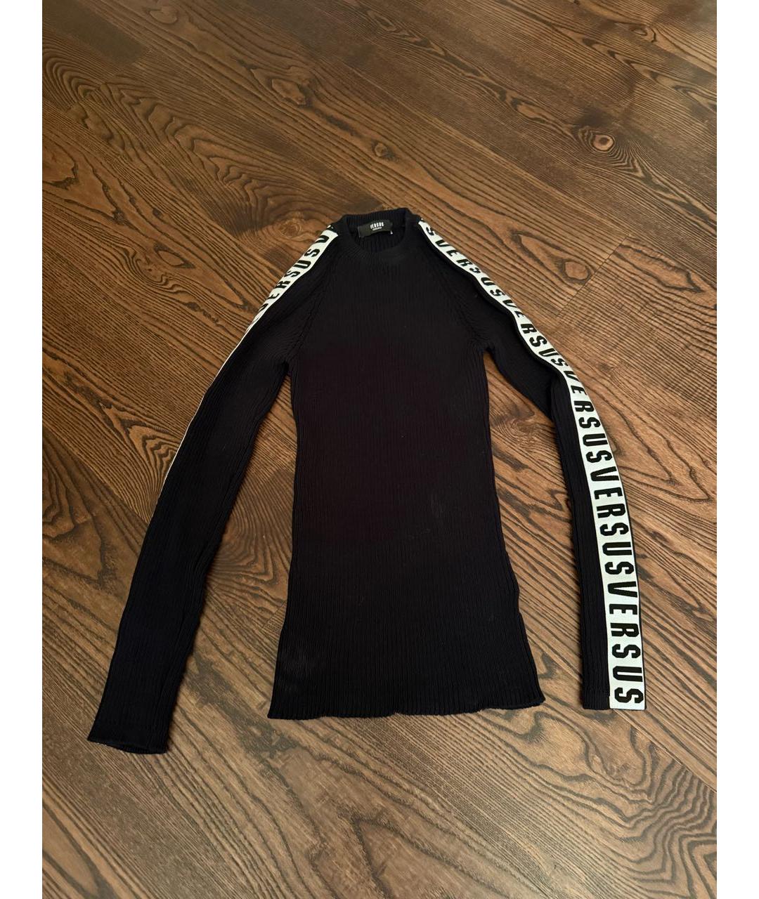 VERSUS VERSACE Черный хлопковый джемпер / свитер, фото 6