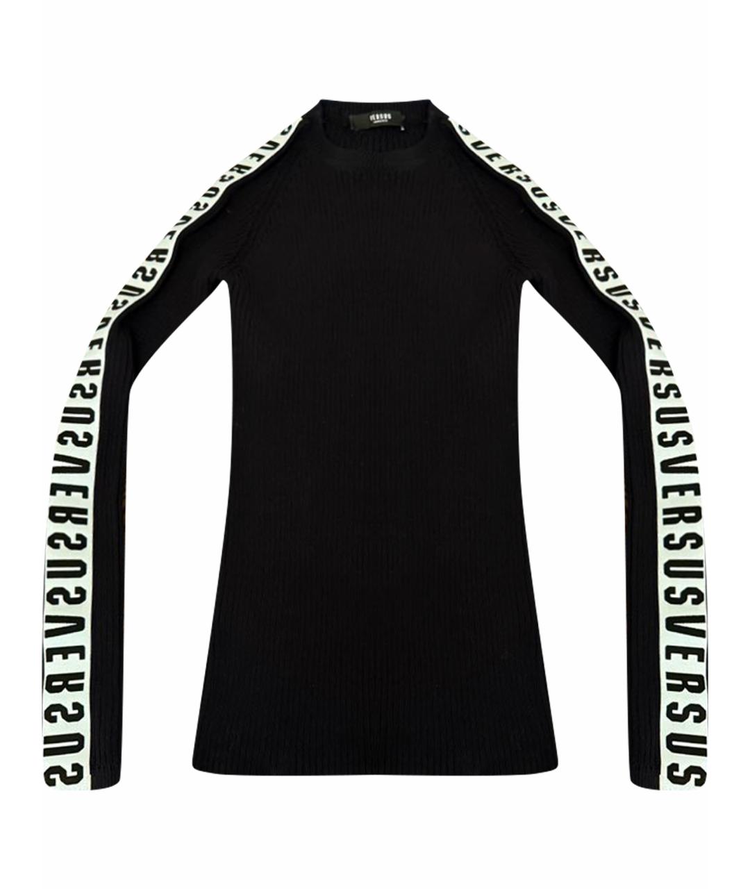 VERSUS VERSACE Черный хлопковый джемпер / свитер, фото 1