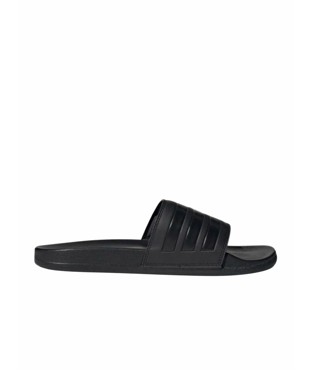 ADIDAS Черные резиновые шлепанцы, фото 1
