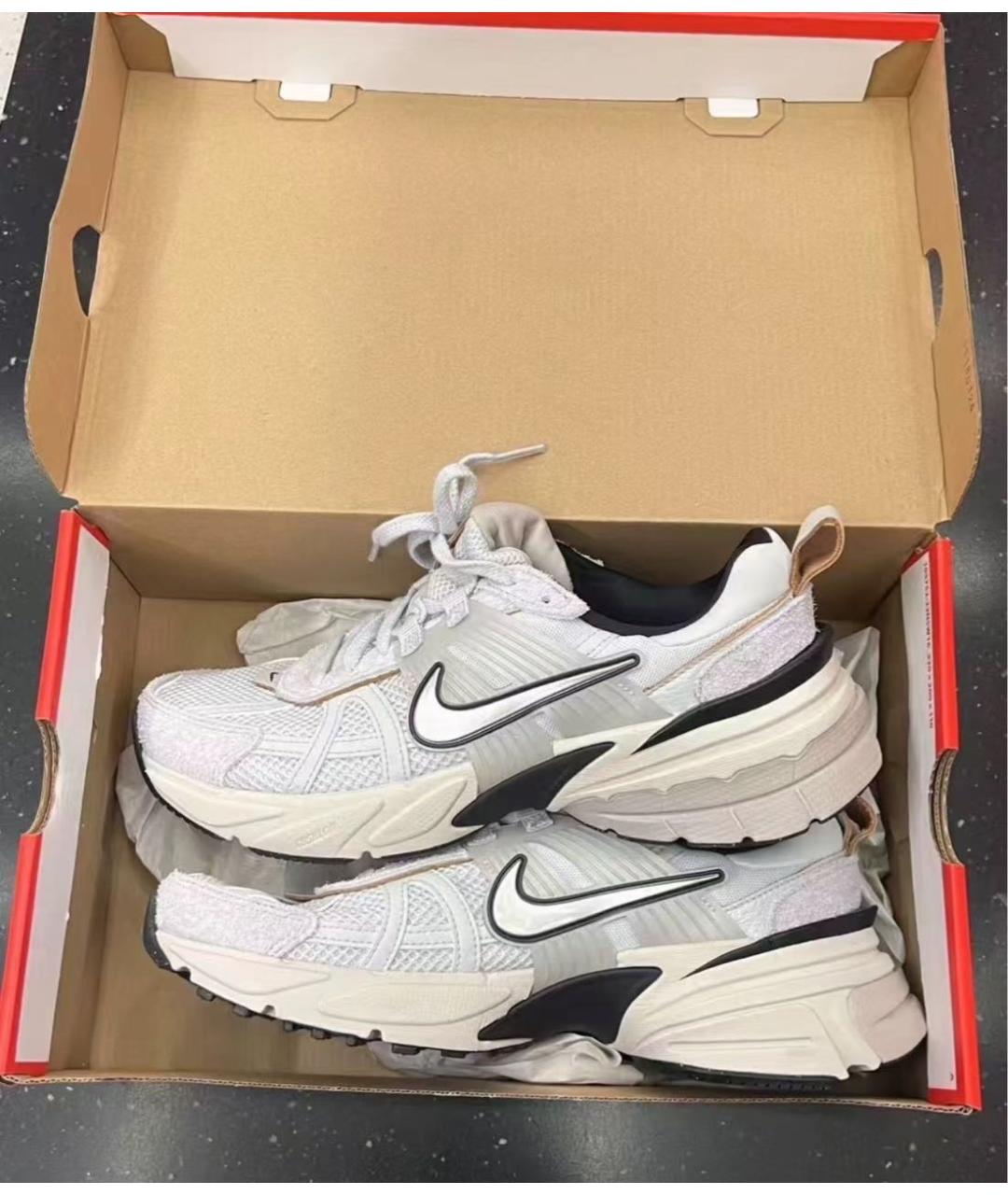 NIKE Бежевые синтетические кроссовки, фото 5