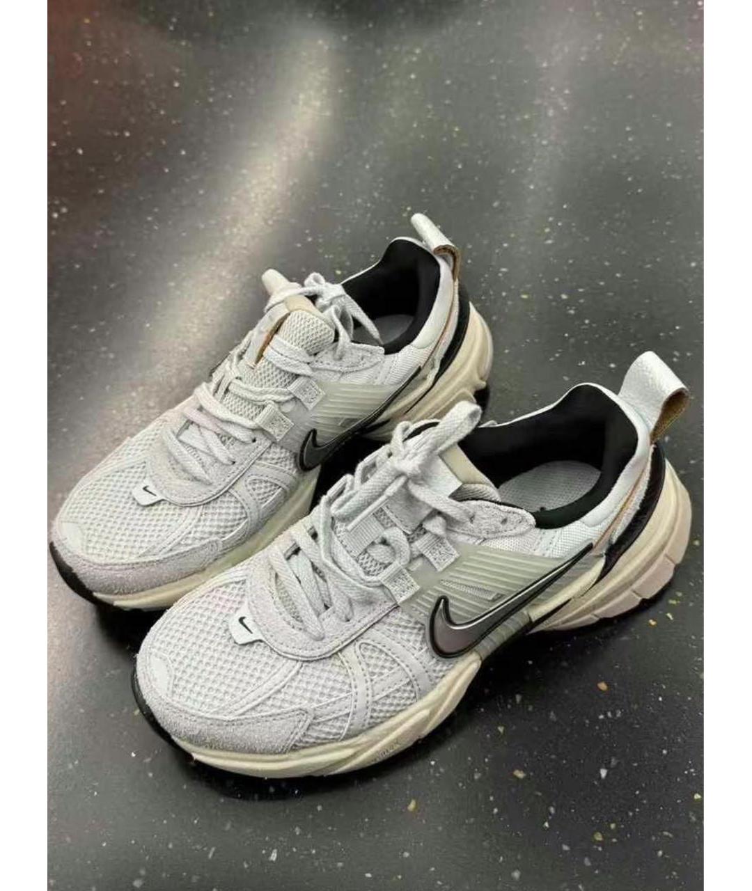NIKE Бежевые синтетические кроссовки, фото 6