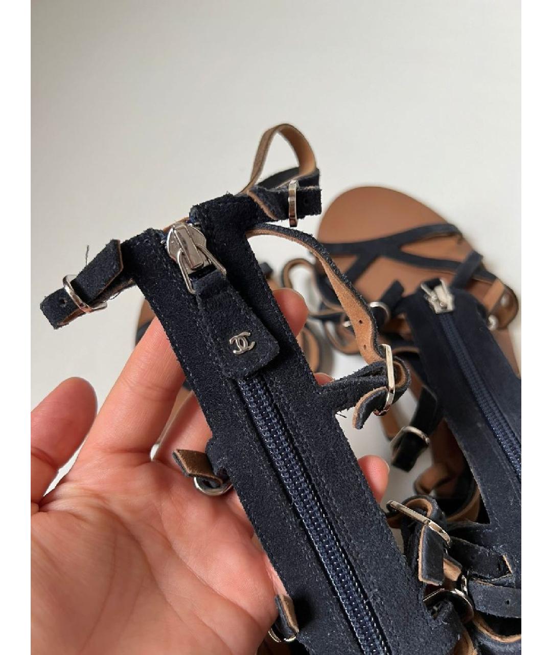 CHANEL Черные сандалии, фото 8