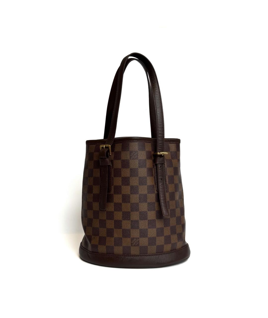 LOUIS VUITTON Коричневая кожаная сумка тоут, фото 2