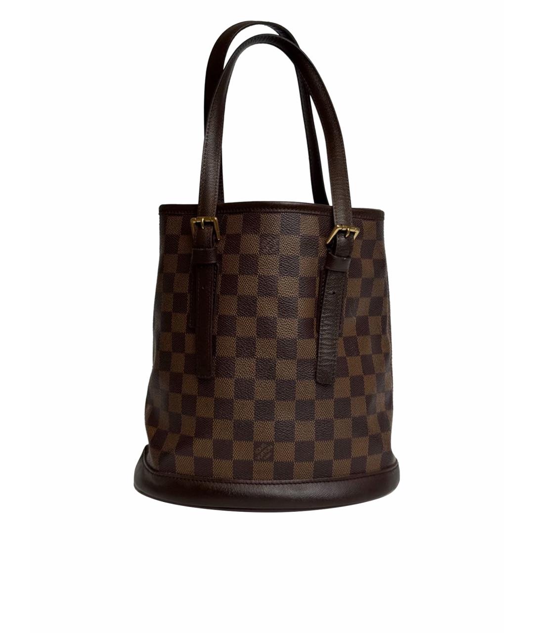 LOUIS VUITTON Коричневая кожаная сумка тоут, фото 1