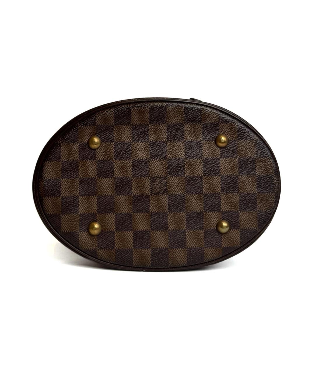 LOUIS VUITTON Коричневая кожаная сумка тоут, фото 5
