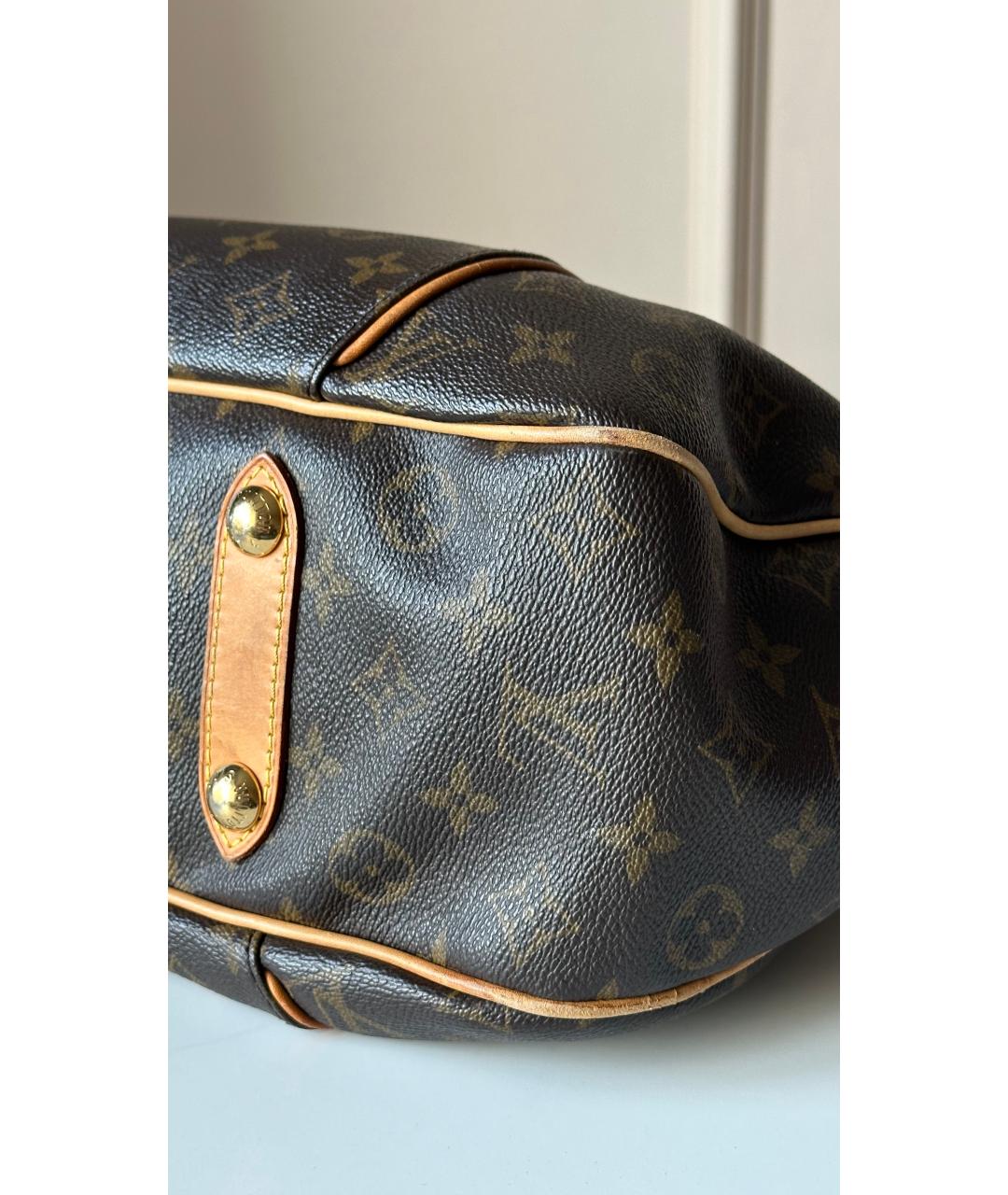 LOUIS VUITTON Коричневая кожаная сумка через плечо, фото 6