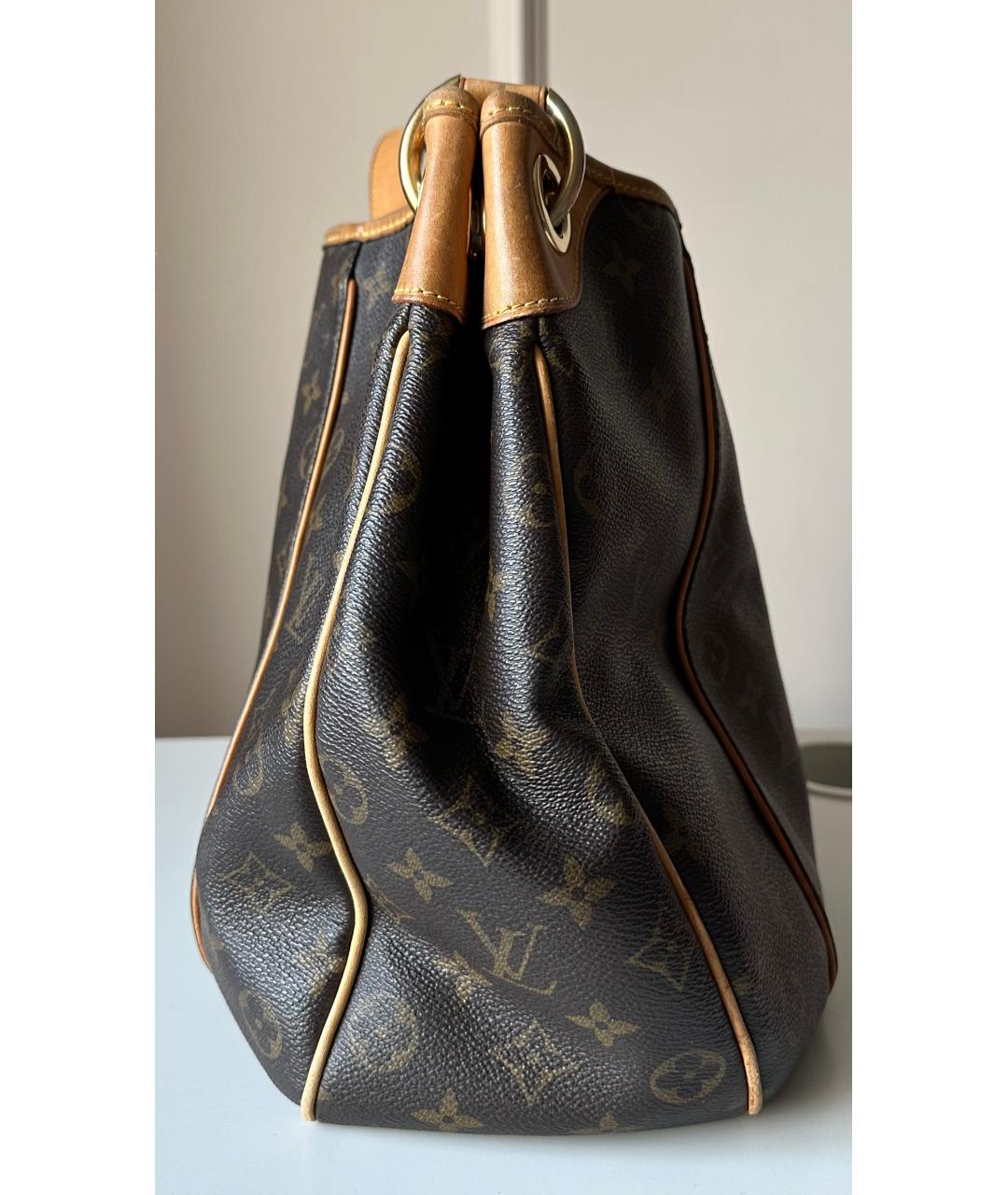 LOUIS VUITTON Коричневая кожаная сумка через плечо, фото 4