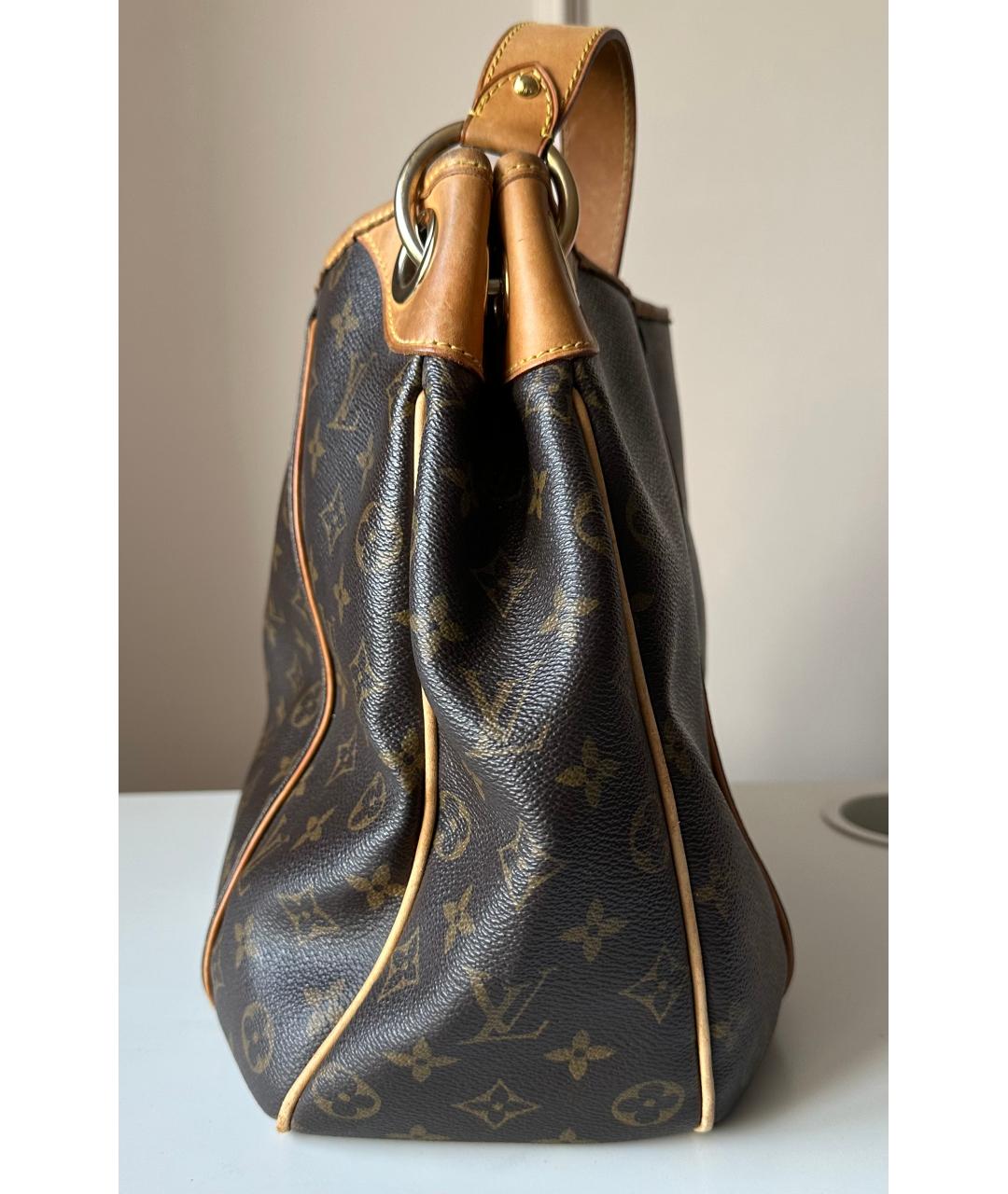 LOUIS VUITTON Коричневая кожаная сумка через плечо, фото 3