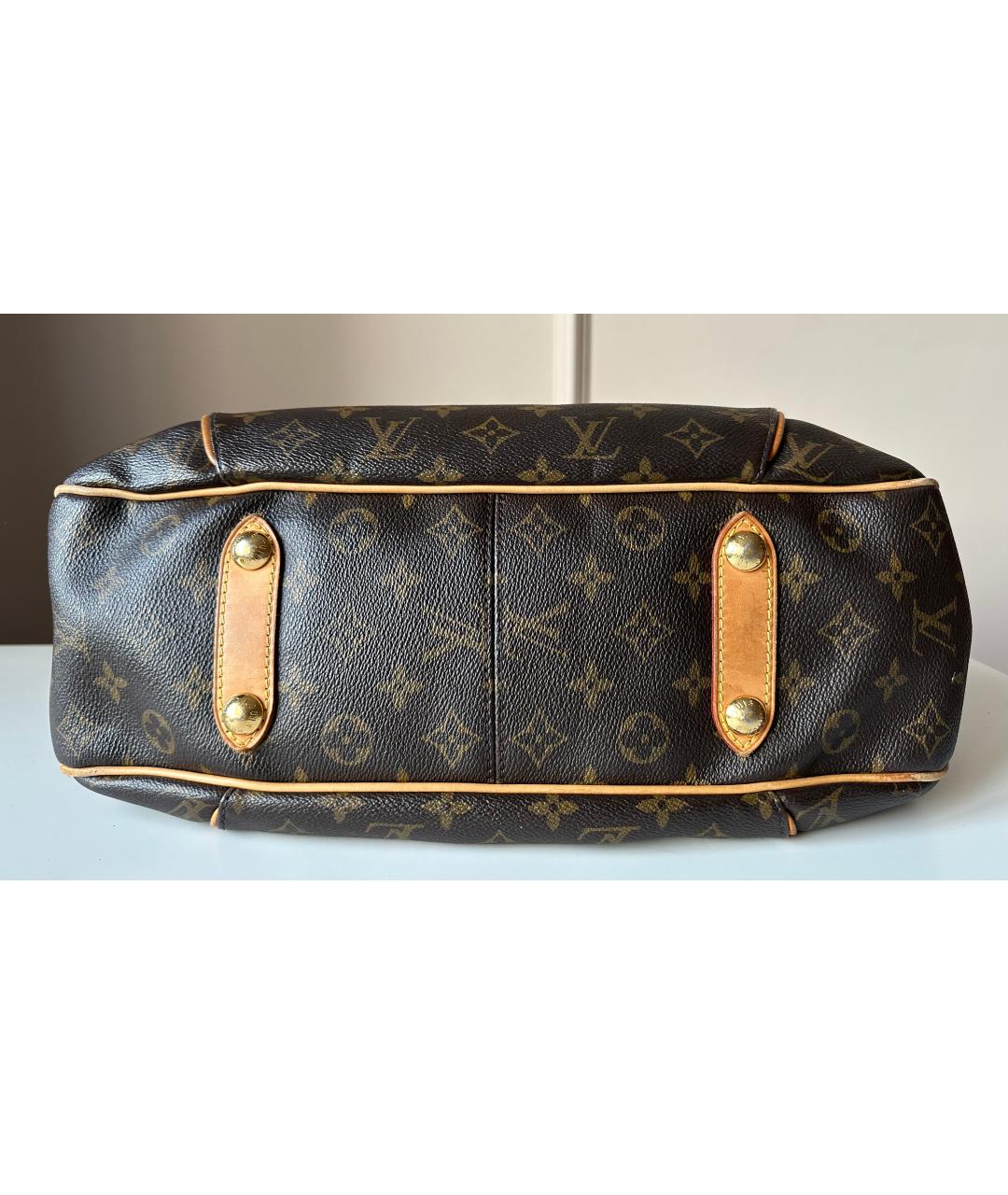 LOUIS VUITTON Коричневая кожаная сумка через плечо, фото 5