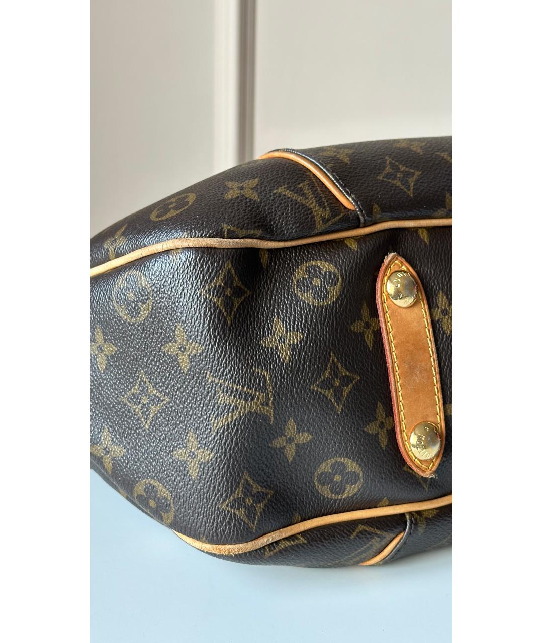 LOUIS VUITTON Коричневая кожаная сумка через плечо, фото 7